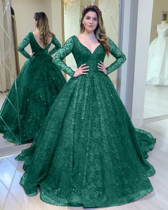 2022-green-shinny-wedding-party-dresses-lady-v-neck-long-sleeve-mother-of-the-bride-dress-blue-formal-evening-vestido-ball-gown-1