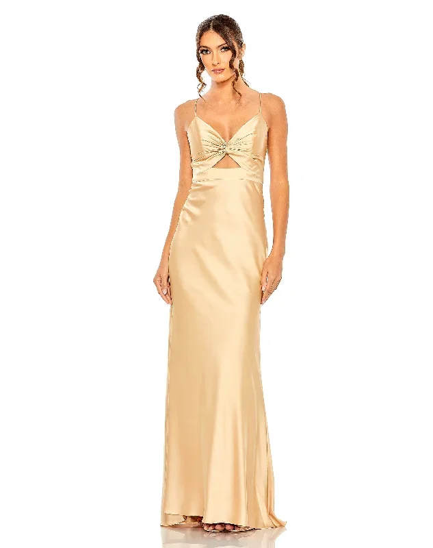 Tie Front with Keyhole Detail Gown