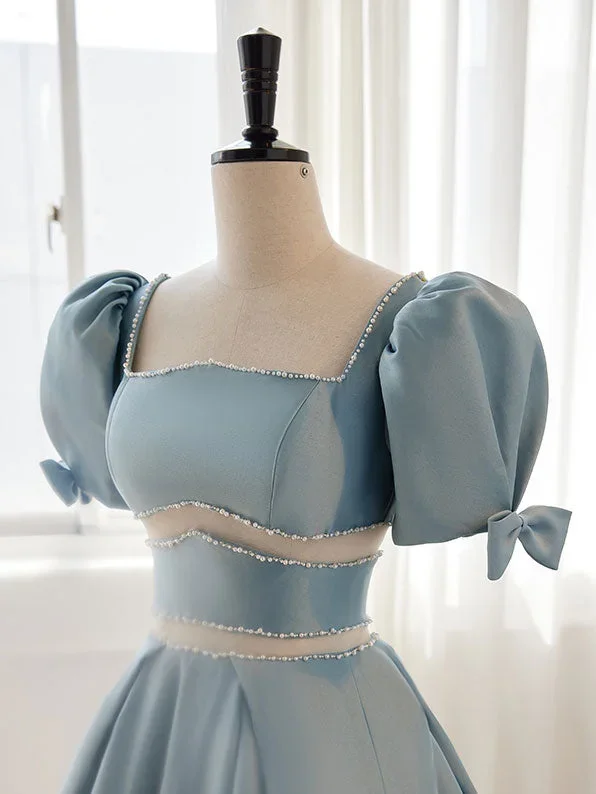 a-line-square-neckline-blue-short-prom-dress-cute-blue-homecoming-dress