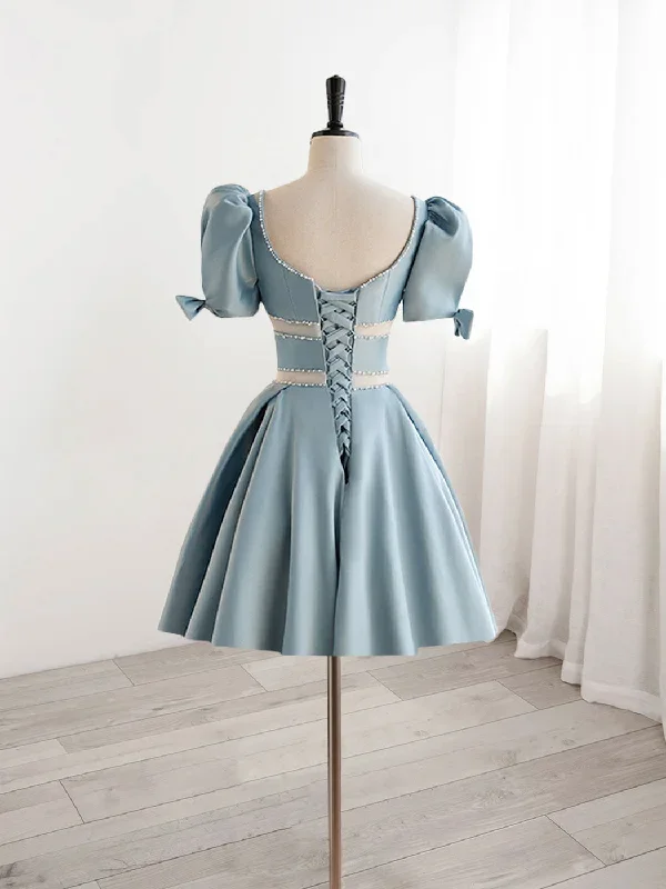 a-line-square-neckline-blue-short-prom-dress-cute-blue-homecoming-dress