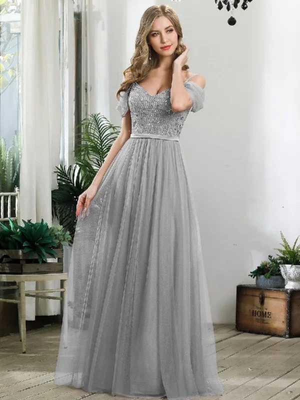 a-line-sweetheart-neckline-ruffle-sleeve-tulle-bridesmaid-dress-with-sequin-ep00766