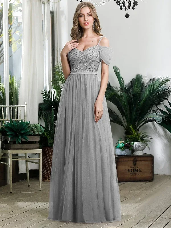 a-line-sweetheart-neckline-ruffle-sleeve-tulle-bridesmaid-dress-with-sequin-ep00766