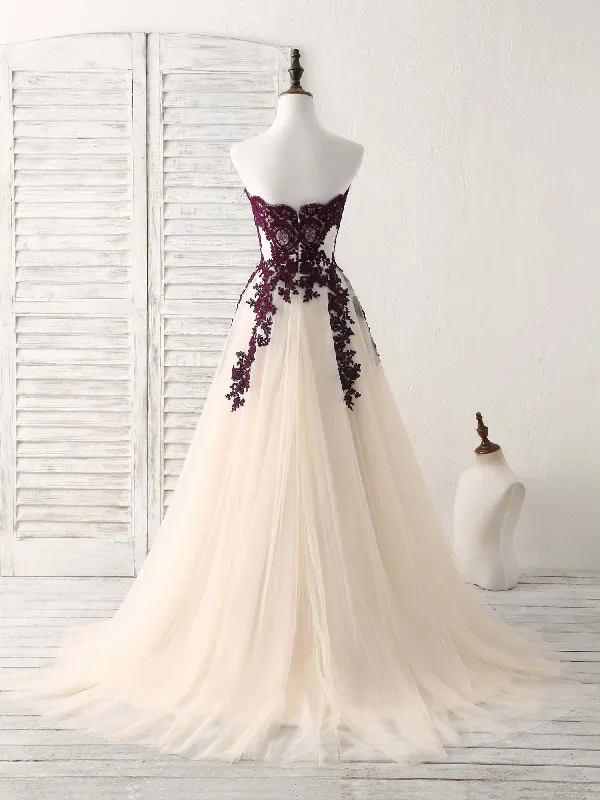 a-line-sweetheart-tulle-lace-applique-burgundy-long-prom-dress-bridesmaid-dress