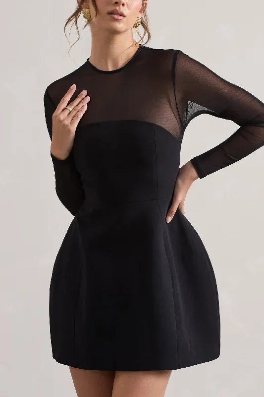 austen-black-mesh-long-sleeve-mini-dress-cl133348002