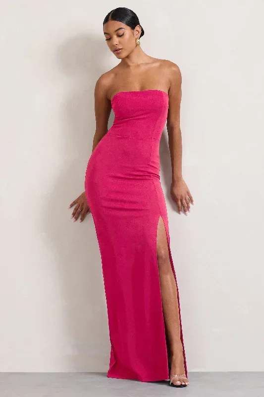 belle-of-the-ball-hot-pink-bandeau-maxi-dress-with-split-hem-cl127995073