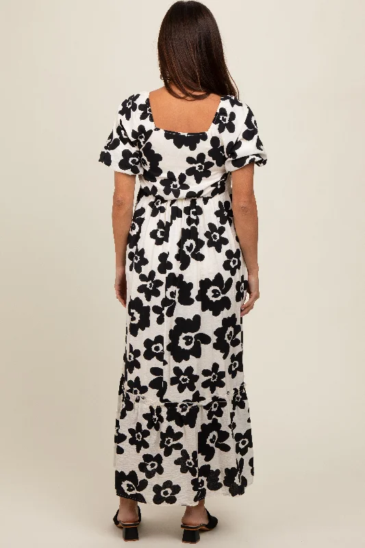 black-floral-puff-sleeve-maternity-maxi-dress-1