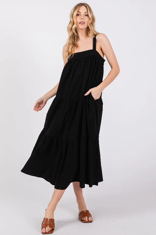 black-tiered-maternity-midi-dress-1