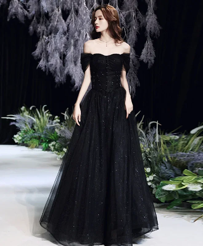 black-tulle-lace-off-shoulder-long-prom-dress-black-evening-dress