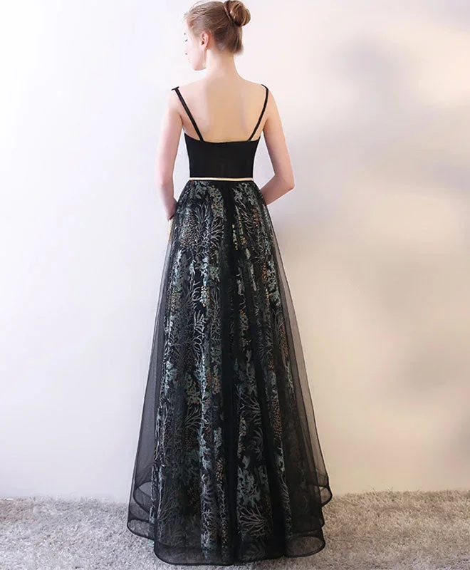 black-v-neck-long-prom-dress-black-evening-dress