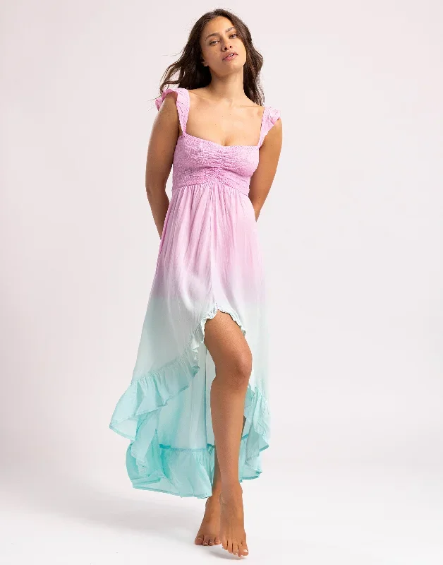 Brooklyn Maxi Dress by Tiare Hawaii - Pink Aqua Ombre