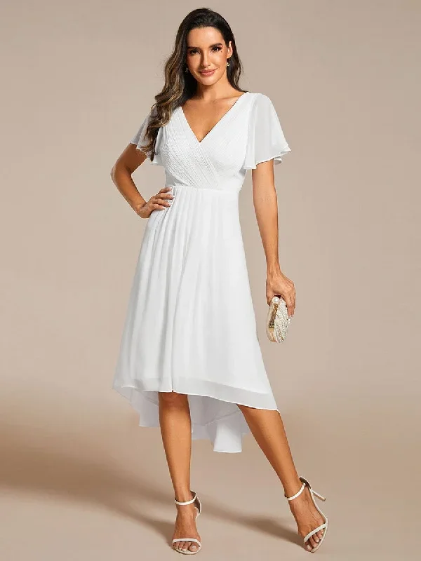 chic-v-neck-asymmetrical-hem-ruffles-sleeve-pleated-chiffon-wedding-guest-dress-eg01923