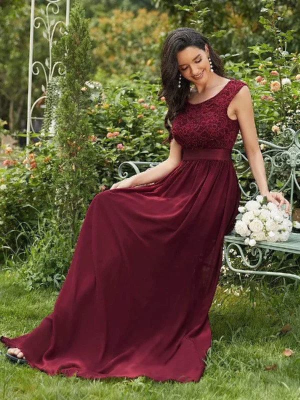 classic-round-neck-v-back-a-line-chiffon-bridesmaid-dresses-with-lace-ep00646