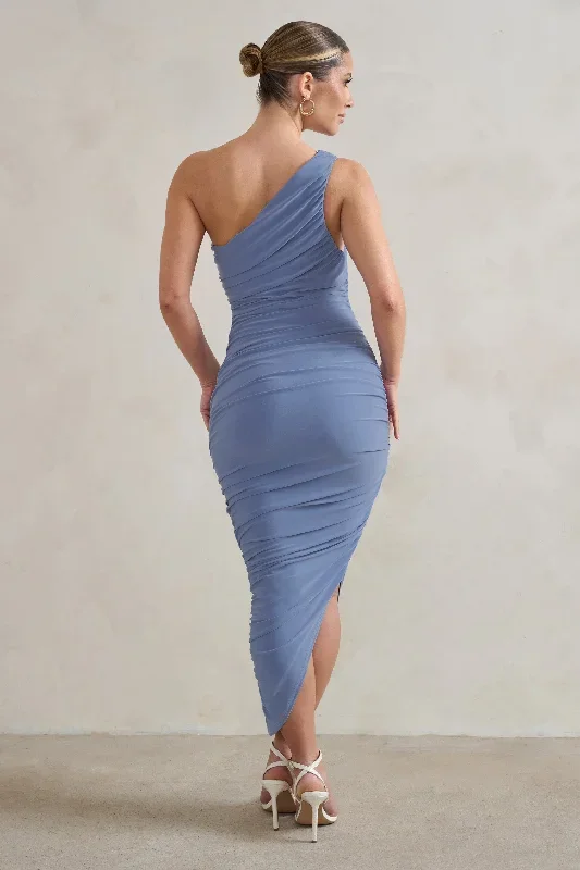 dorit-blue-one-shoulder-asymmetric-ruched-midi-dress-cl129293039