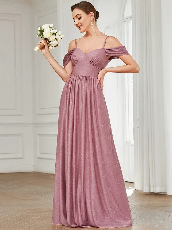 draped-sleeve-cold-shoulder-sweetheart-bridesmaid-dress-es01369