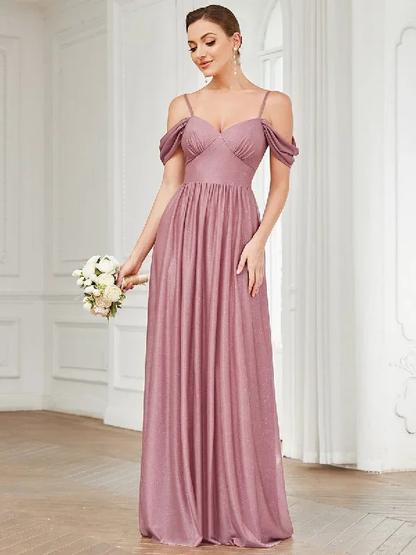 draped-sleeve-cold-shoulder-sweetheart-bridesmaid-dress-es01369