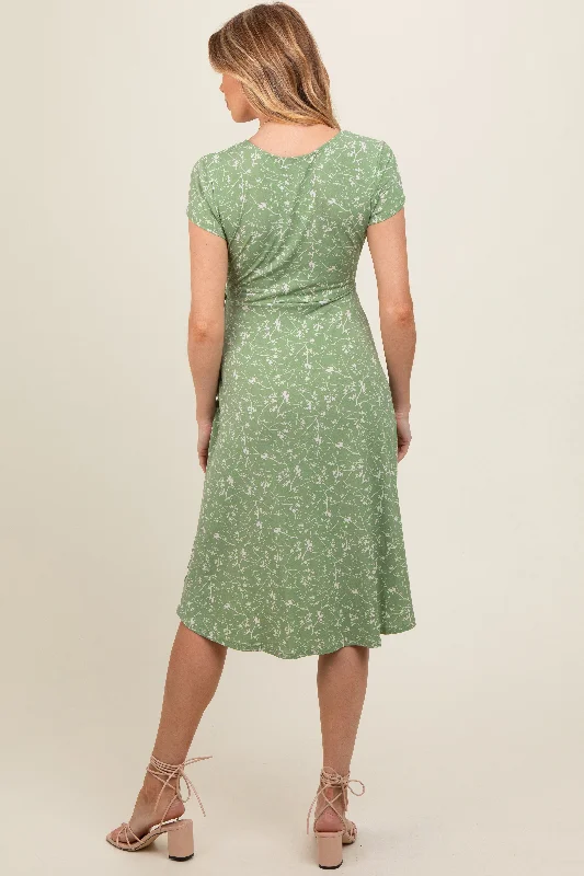 green-floral-hi-lo-maternity-wrap-dress