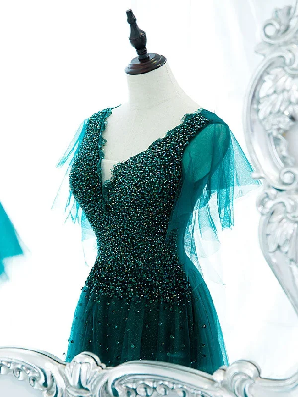 green-v-neck-tulle-sequin-beads-long-prom-dress-green-evening-dress