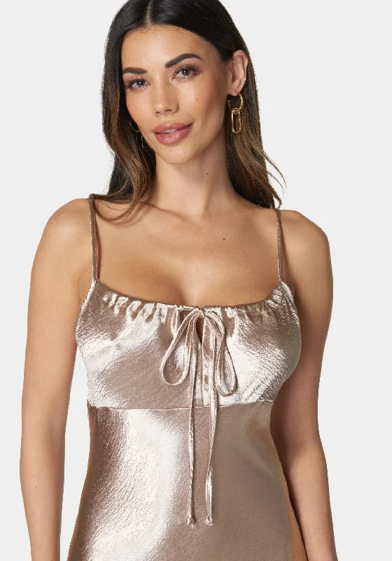 hammered-satin-rouche-midi-dress-with-tie-mocha