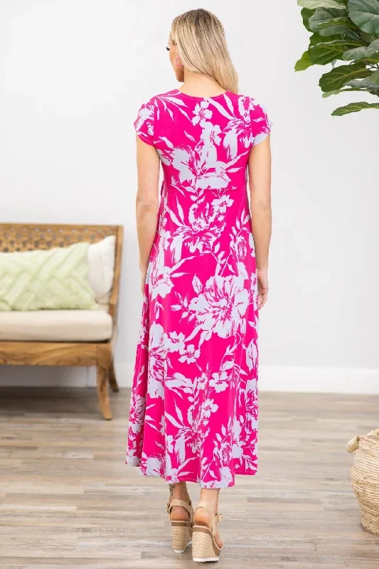 hot-pink-and-grey-floral-print-maxi-dress