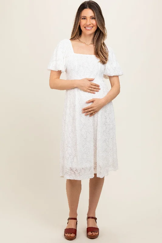 ivory-lace-square-neck-maternity-dress