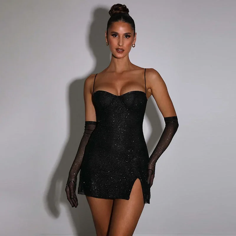 Jasmine Glitter Sexy Mini Dress