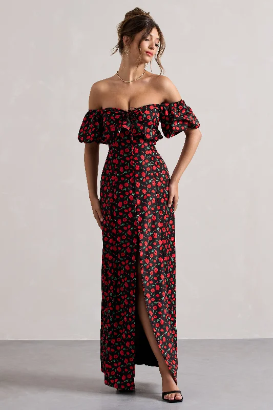 lenna-black-red-floral-bardot-buttoned-split-maxi-dress-cl134718247