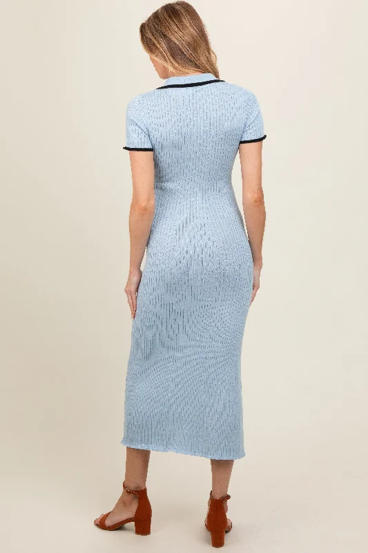 light-blue-ribbed-knit-collared-button-front-maternity-dress