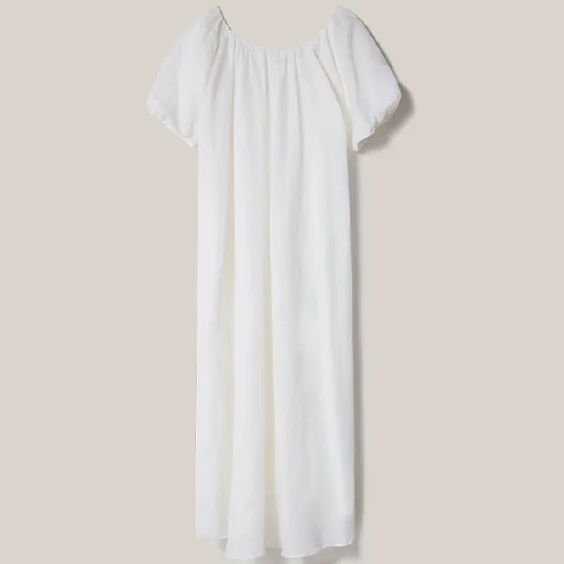 LOOSE TUNIC DRESS "CARA" IN MILKY WHITE