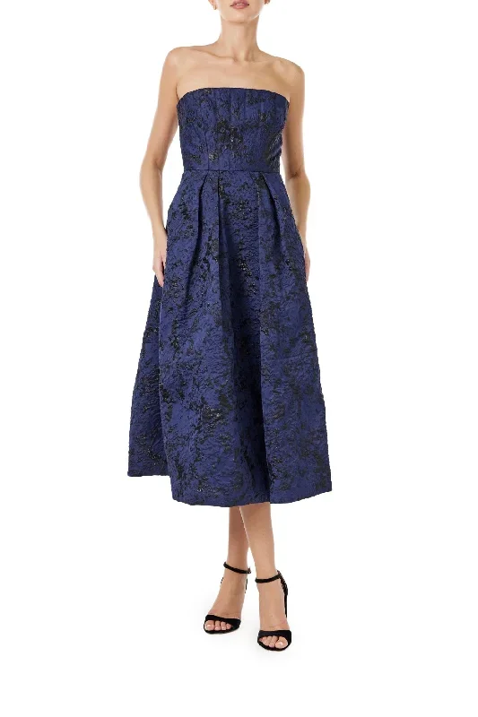 metallic-jacquard-dress-navy