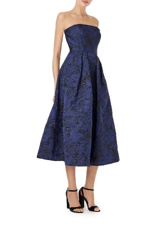 metallic-jacquard-dress-navy