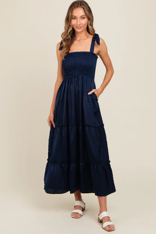 navy-satin-smocked-maternity-maxi-dress