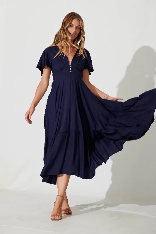 Nevada Maxi Dress In Navy