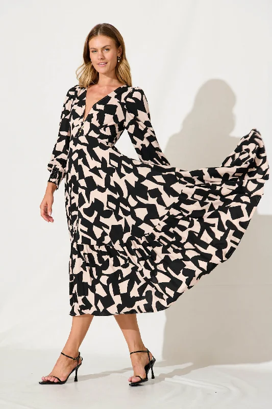 neveena-maxi-dress-in-black-and-sand-geometric-print