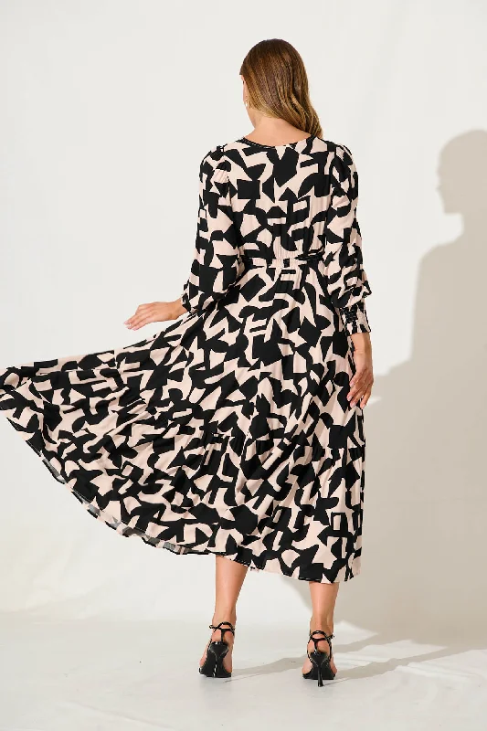 neveena-maxi-dress-in-black-and-sand-geometric-print