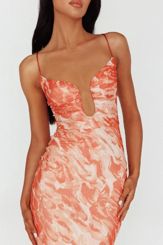 nouveau-u-neckline-midi-dress-marbled-orange