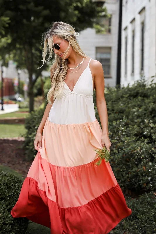 Oasis Seeker Color Block Maxi Dress