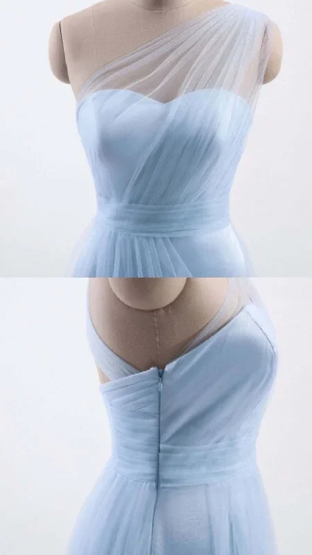 one-shoulder-sweetheart-ice-blue-bridesmaid-dress