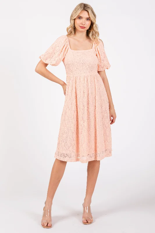 peach-lace-square-neck-maternity-dress