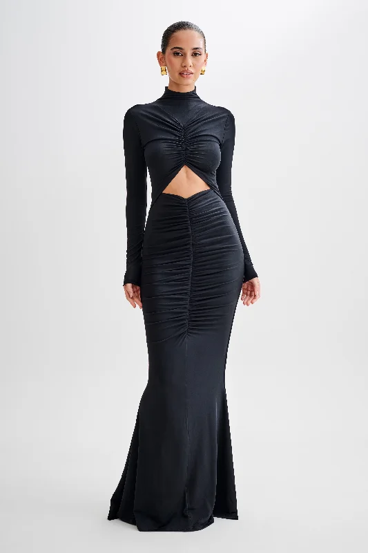 pia-recycled-slinky-cutout-maxi-dress-black