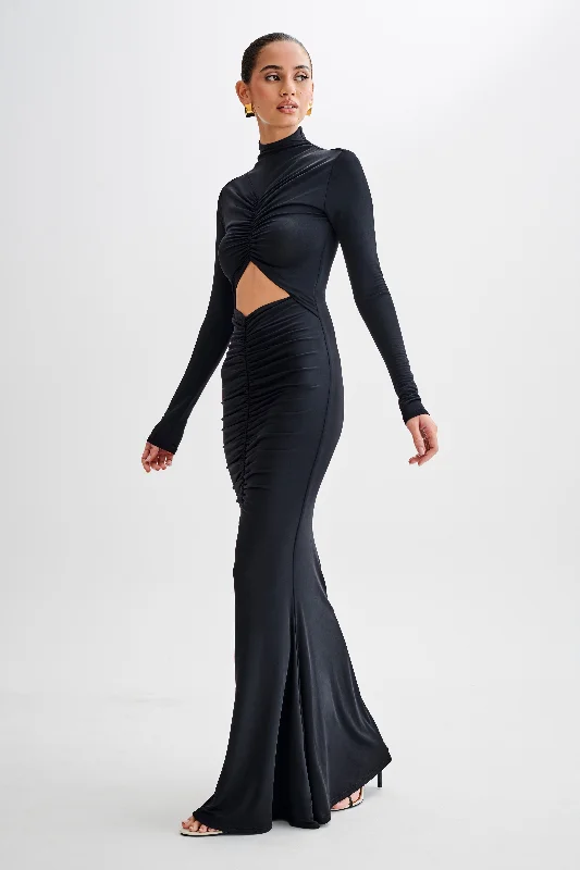 pia-recycled-slinky-cutout-maxi-dress-black