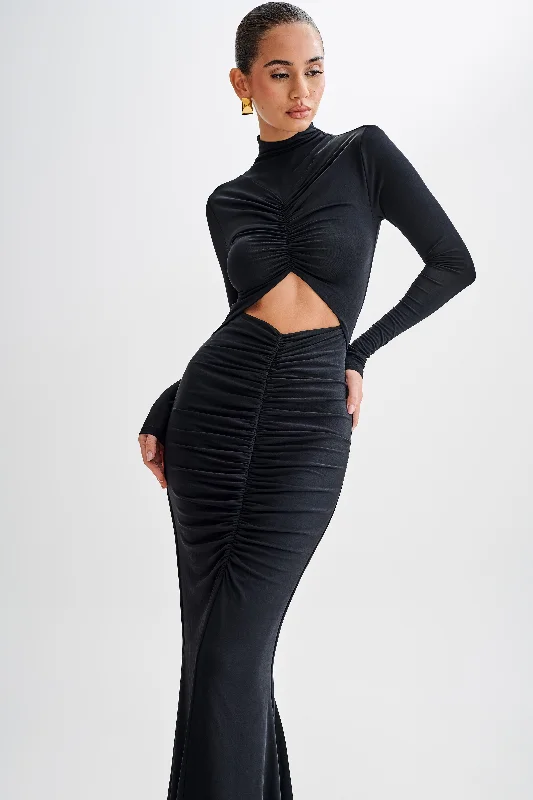 pia-recycled-slinky-cutout-maxi-dress-black