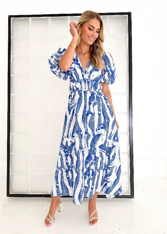 pikora-midi-dress-blue-abstract