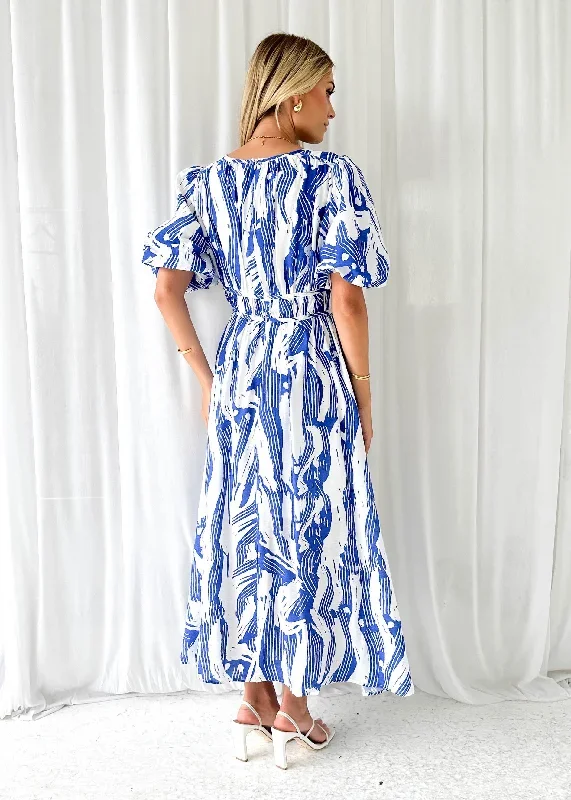 pikora-midi-dress-blue-abstract