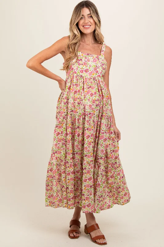 pink-floral-square-neck-cut-out-back-tiered-maternity-maxi-dress