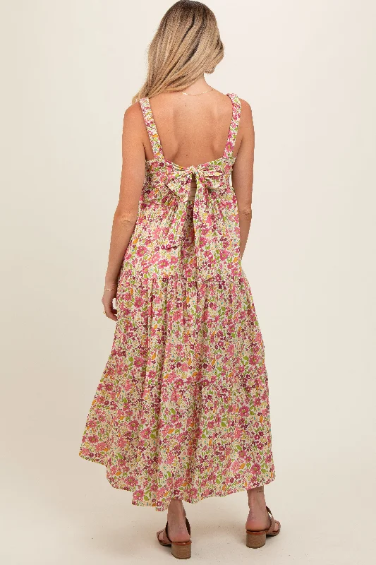 pink-floral-square-neck-cut-out-back-tiered-maternity-maxi-dress