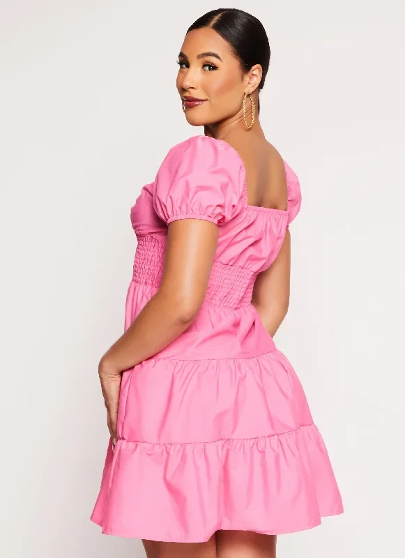 pink-smocked-waist-puff-sleeve-peasant-dress-0090073373537