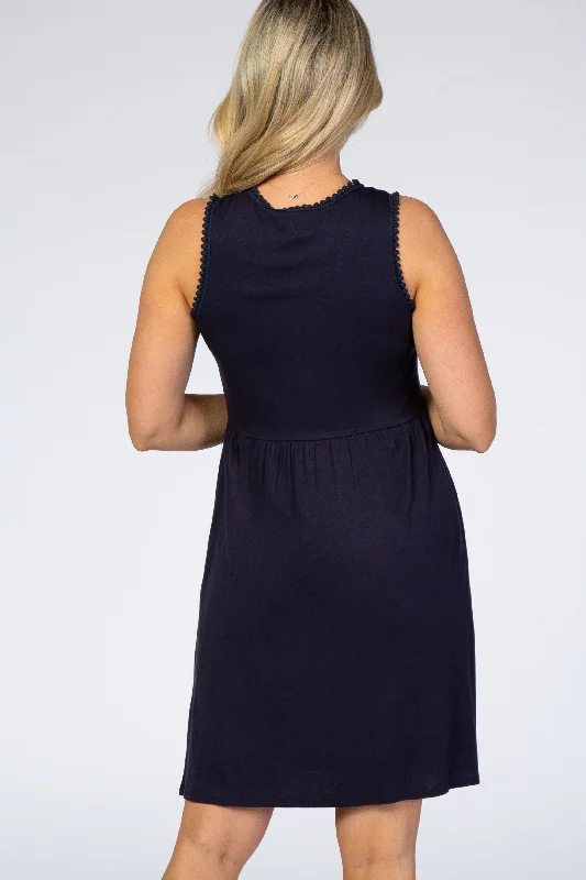 pinkblush-navy-blue-sleeveless-round-neck-pom-pom-detail-maternity-dress