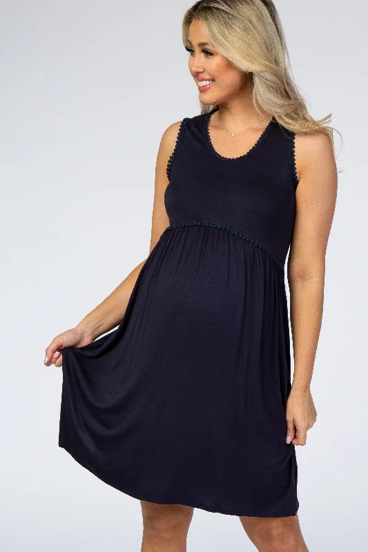 pinkblush-navy-blue-sleeveless-round-neck-pom-pom-detail-maternity-dress