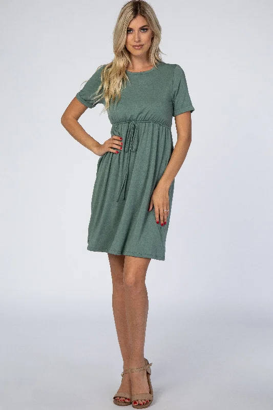 pinkblush-sage-green-cuff-sleeve-waist-tie-maternity-dress