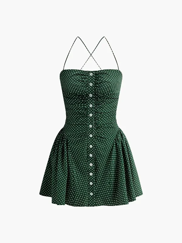 pleated-polka-dot-sleeveless-dress